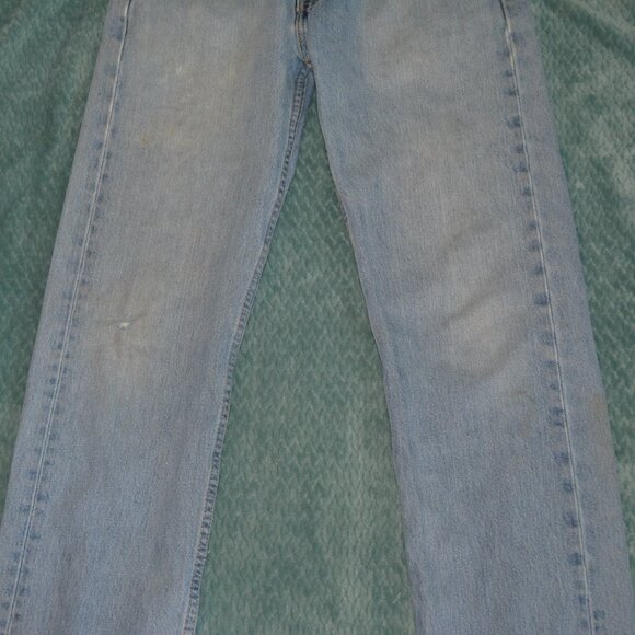Levi Strauss | Men's 505 Classic Straight Blue Jeans - Picture 4 of 9